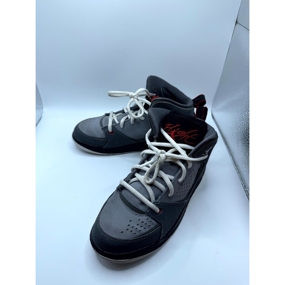 Air Jordan SC-2 454089-002 Kids 3 Sneaker Gray Leather Lace Up Basketball Shoes